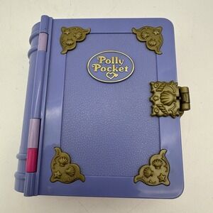 VTG 95 Polly Pocket Sparkle Snowland Enchanted Storybook Almost Complete Lights